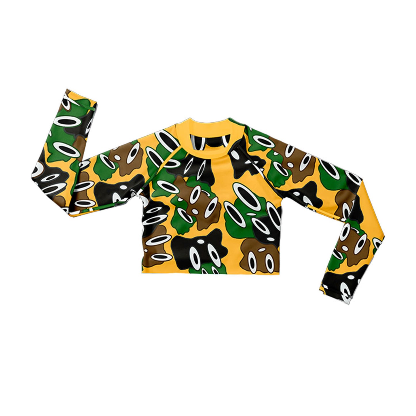 Oodies Camo Mesh Cropped Shirt